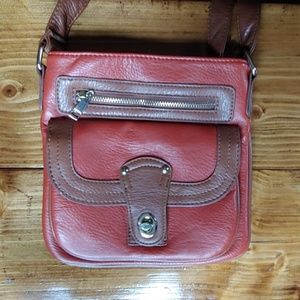 Small burnt orange crossbody bag